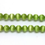 Fiber-Optic Synthetic Bead - Cat's Eye Smooth Round 06MM CAT'S EYE OLIVE