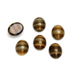 Glass Medium Dome Cabochon - Oval 10x8MM TIGEREYE