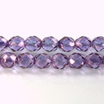 Czech Glass Fire Polish Bead - Round 08MM LUMI COATED PURPLE