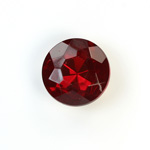 Glass Point Back Tin Table Cut (TTC) Foiled - Round 20MM RUBY