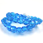 Glass Fire Polish Bead - Round 06MM AQUA