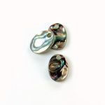 Shell Pendant - Smooth Flat Oval 14x10MM ABALONE