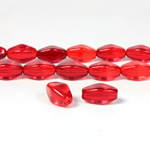 Czech Pressed Glass Bead - Lantern 11x7MM RUBY