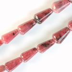 Gemstone Bead - Pear Smooth 15x8MM RHODONITE