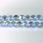 Czech Glass Fire Polish Bead - Round 07MM LT SAPPHIRE AB