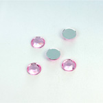 Plastic Flat Back Foiled Rose Cut Rhinestone - Round 07MM ROSE