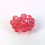 Czech Glass Fire Polish Bead - Round 06MM COATED DK ROSE 21275