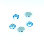 Plastic Flat Back Foiled Rose Cut Rhinestone - Round 07MM LT SAPPHIRE