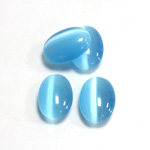 Fiber-Optic Cabochon - Oval 13.5x9.5MM CAT'S EYE AQUA