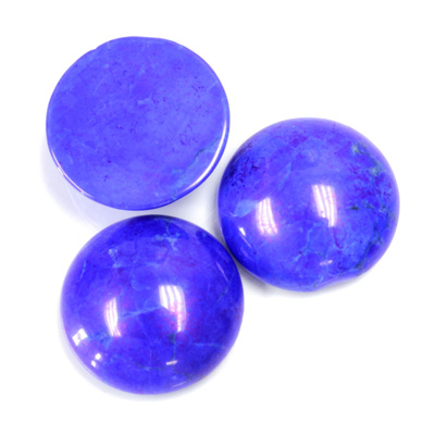 Gemstone Cabochon - Round 18MM HOWLITE DYED LAPIS