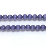 Fiber-Optic Synthetic Bead - Cat's Eye Smooth Round 05MM CAT'S EYE TANZANITE