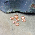 Plastic Flat Back Metalized Cabochon - Round 05MM COPPER