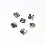 Shell Flat Back Flat Top Straight Side Stone - Square 06x6MM ABALONE
