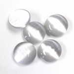 Fiber-Optic Cabochon - Round 12.8MM CAT'S EYE LT GREY