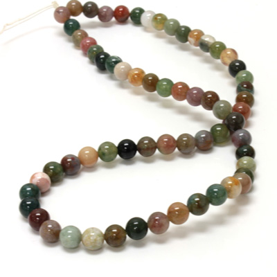 Gemstone Bead - Smooth Round 06MM FANCY JASPER