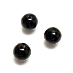 Plastic Opaque Smooth Bead - Round 12MM JET