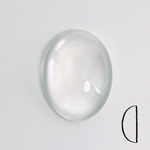 Plastic Flat Back Transparent Unfoiled Cabochon - Oval 30x22MM CRYSTAL