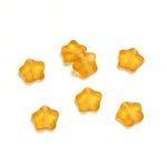 Czech Pressed Glass Bead - Star 08MM MATTE TOPAZ