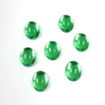 Plastic Flat Back Foiled Cabochon - Oval 08x6MM PERIDOT