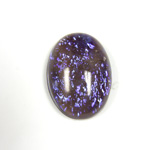 Glass Medium Dome Lampwork Cabochon - Oval 25x18MM OPAL TANZANITE (04792)