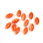 Fiber-Optic Cabochon - Navette 08x4MM CAT'S EYE ORANGE