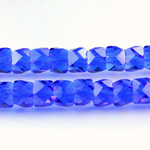 Czech Glass Fire Polished Bead - Spacer 09x6MM SAPPHIRE