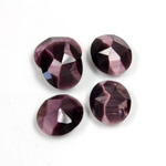 Fiber-Optic Flat Back Cabochon - Rauten Rose Oval 12x10MM CAT'S EYE PURPLE