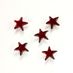 German Glass Flat Back Foiled Mirror - Star 6MM RUBY
