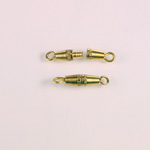 Brass Barrel Clasp with 2 Loops