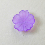 German Plastic Flower with Recess - Round 18MM MATTE LT AMETHYST