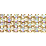 Preciosa Rhinestone Chain - 4 Row PP18 CRYSTAL AB-RAW