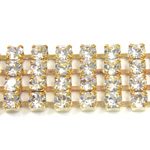 Preciosa Rhinestone Chain - 4 Row PP18 CRYSTAL-RAW