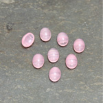 Glass Medium Dome Cabochon - Oval 07x5MM ROSE QUARTZ