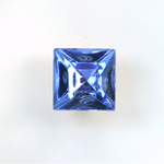 Glass Point Back Foiled Tin Table Cut (TTC) Stone - Square 12x12MM LT SAPPHIRE