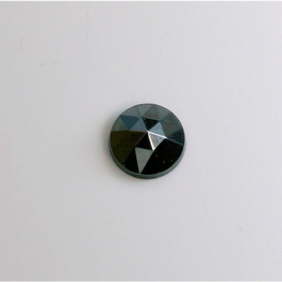Glass Flat Back Rauten Rose - Round 10MM HEMATITE Coated