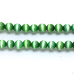 Fiber-Optic Synthetic Bead - Cat's Eye Smooth Round 05MM CAT'S EYE GREEN