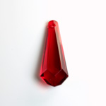 Plastic Pendant -Transparent Faceted Fancy 33x12MM ORIENTAL RUBY