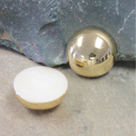 German Plastic Cabochon Vacuum Coated - Round 18MM GOLD