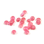 Glass Point Back Buff Top Stone Opaque Doublet - Round 16SS PINK MOONSTONE