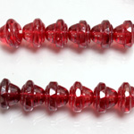 Czech Glass Fire Polish Bead - Fancy Bell 10x8MM LUSTER RUBY