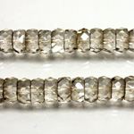 Czech Glass Fire Polished Bead - Rondelle 08x4MM CLARIT