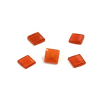 Glass Low Dome Buff Top Cabochon - Square 06x6MM CORNELIAN