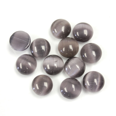 Fiber-Optic Cabochon - Round 07MM CAT'S EYE GREY