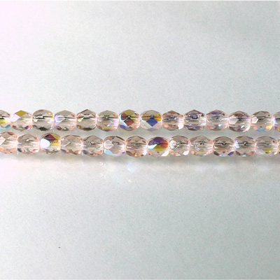 Czech Glass Fire Polish Bead - Round 04MM ROSALINE AB