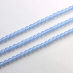 Czech Pressed Glass Bead - Smooth Round 03MM OPAL BLUE