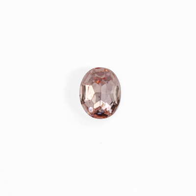 Glass Point Back Foiled Tin Table Cut (TTC) Stone - Oval 10x8MM ROSALINE
