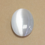 Fiber-Optic Cabochon - Oval 30x22MM CAT'S EYE WHITE