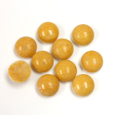 Gemstone Cabochon - Round 08MM YELLOW JASPER