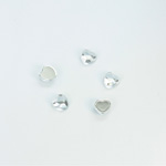 Plastic Flat Back Foiled Rose Cut Rhinestone - Heart 05MM CRYSTAL