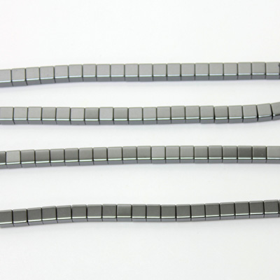 Gemstone Bead - Cube Smooth 04x4MM HEMATINE
